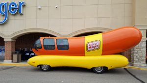 Oscar Mayer wienermobile at Kroger.