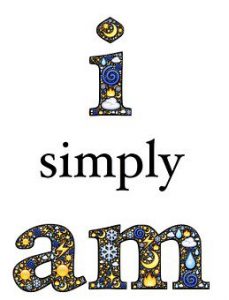 Word-art that says "I simply am."