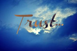 Word-art that says "Trust..."