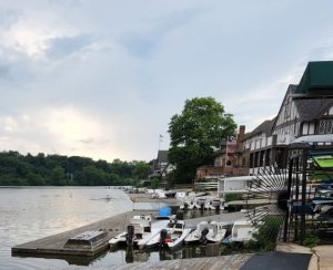 Photo of Boathouse Row in Philadelphia.