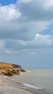 Seashore photo on a cloudy day.