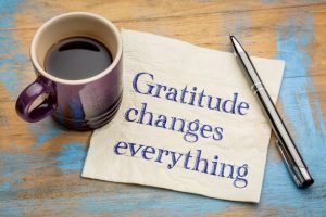 Word-art that says, "Gratitude changes everything."