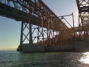 Photo of a bridge under construction.