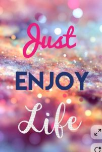 Word-art that says, "Just enjoy life."