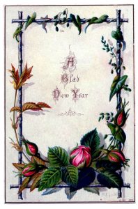 Word-art that says, "A Glad New Year."